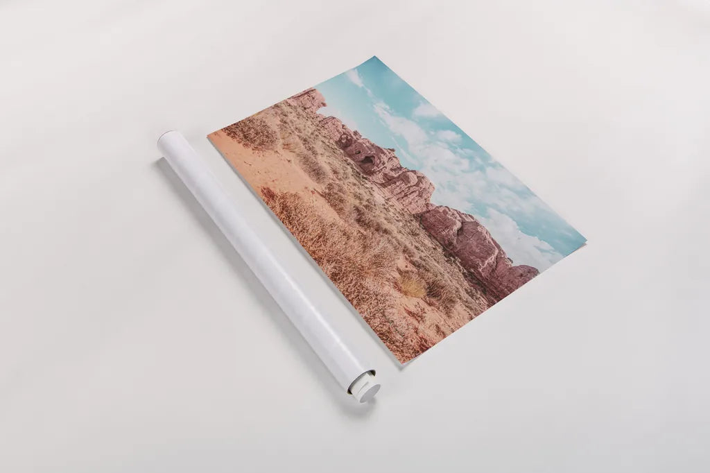 What a View I by Elizabeth Urquhart. shown as a rolled paper print. Available as archival giclee rolled canvas, fine art paper, or poster print. SKU 67333i.