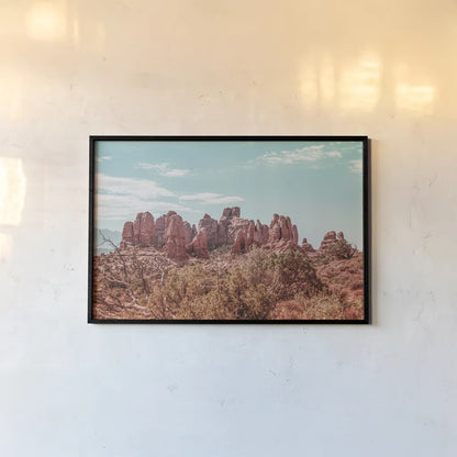 What a View II by Elizabeth Urquhart. shown as a paper print in a black flame. Available as a archival giclee rolled canvas, fine art paper, or poster print. SKU 67334i.