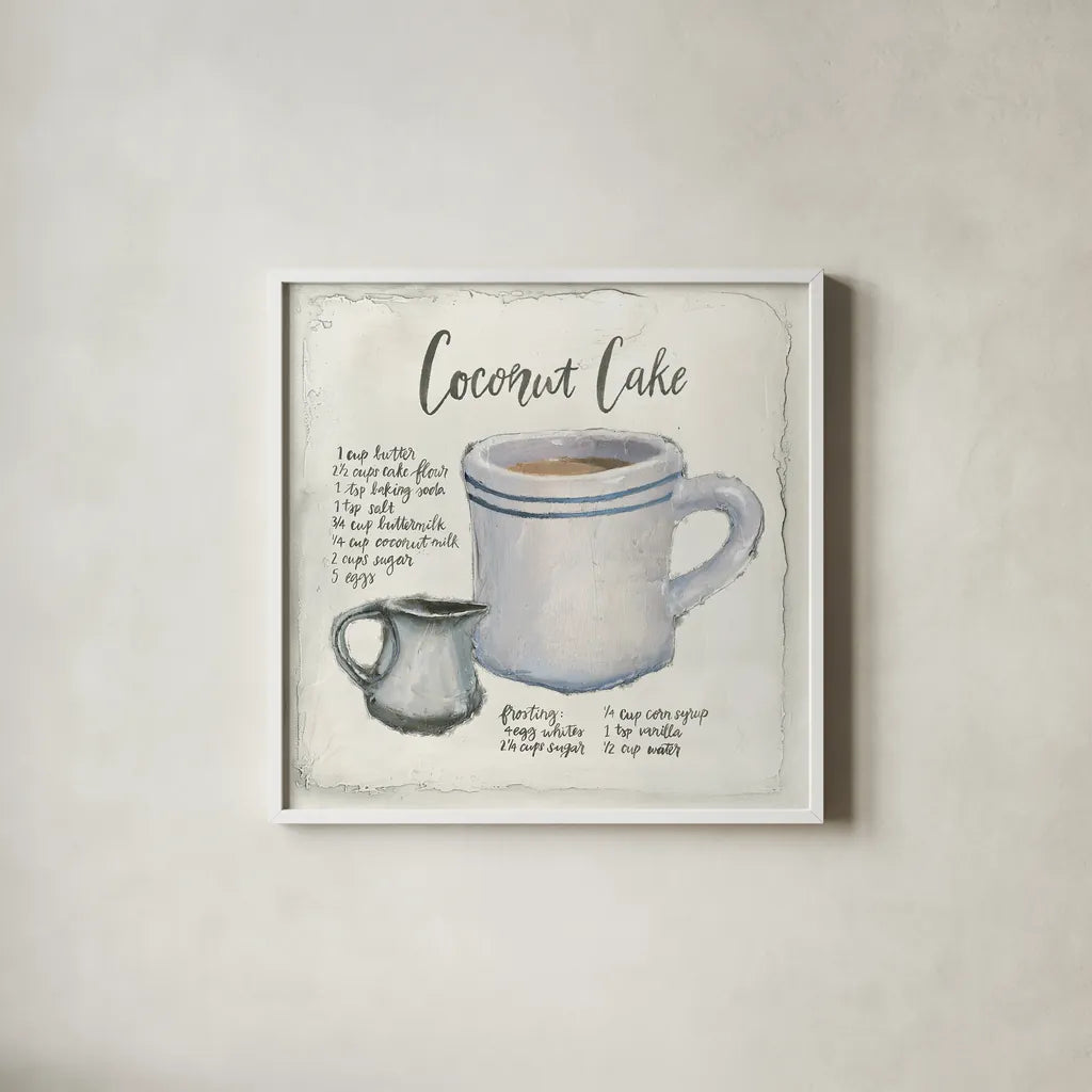 American Diner I by Emily Adams. Shown in a crisp white glass frame for a clean and minimalist style. Available as an archival giclee rolled canvas, fine art paper, or poster print. SKU 28079a.