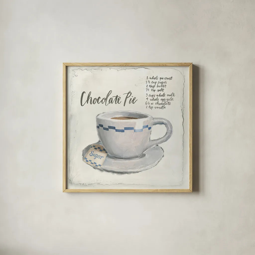 American Diner II by Emily Adams. Shown in a natural wood glass frame for a timeless modern aesthetic. Available as an archival giclee rolled canvas, fine art paper, or poster print. SKU 28080a.