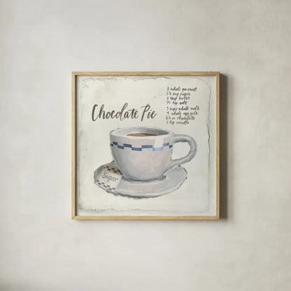 American Diner II by Emily Adams. Shown in a natural wood glass frame for a timeless modern aesthetic. Available as an archival giclee rolled canvas, fine art paper, or poster print. SKU 28080a.