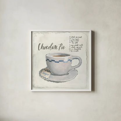 American Diner II by Emily Adams. Shown in a crisp white glass frame for a clean and minimalist style. Available as an archival giclee rolled canvas, fine art paper, or poster print. SKU 28080a.