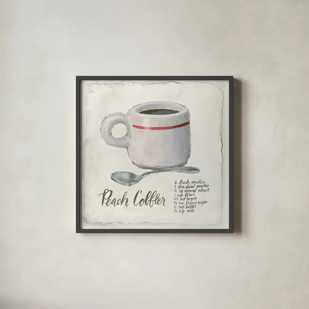 American Diner III by Emily Adams. Shown in a sleek black glass frame for a contemporary gallery look. Available as an archival giclee rolled canvas, fine art paper, or poster print. SKU 28081a.