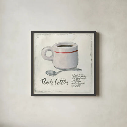 American Diner III by Emily Adams. Shown in a sleek black glass frame for a contemporary gallery look. Available as an archival giclee rolled canvas, fine art paper, or poster print. SKU 28081a.