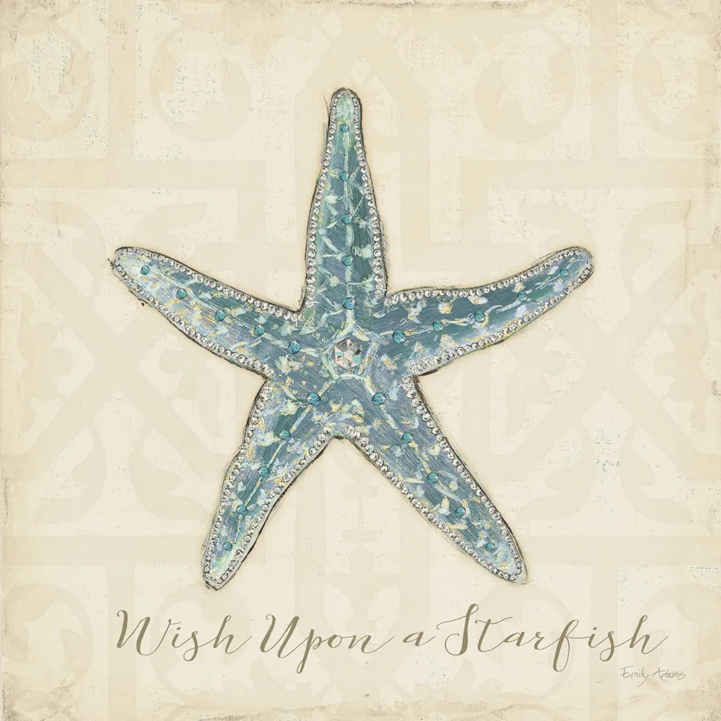 Beach Treasures II Christmas by Emily Adams. SKU 44923a. Archival Giclee Fine art print for wall decor.