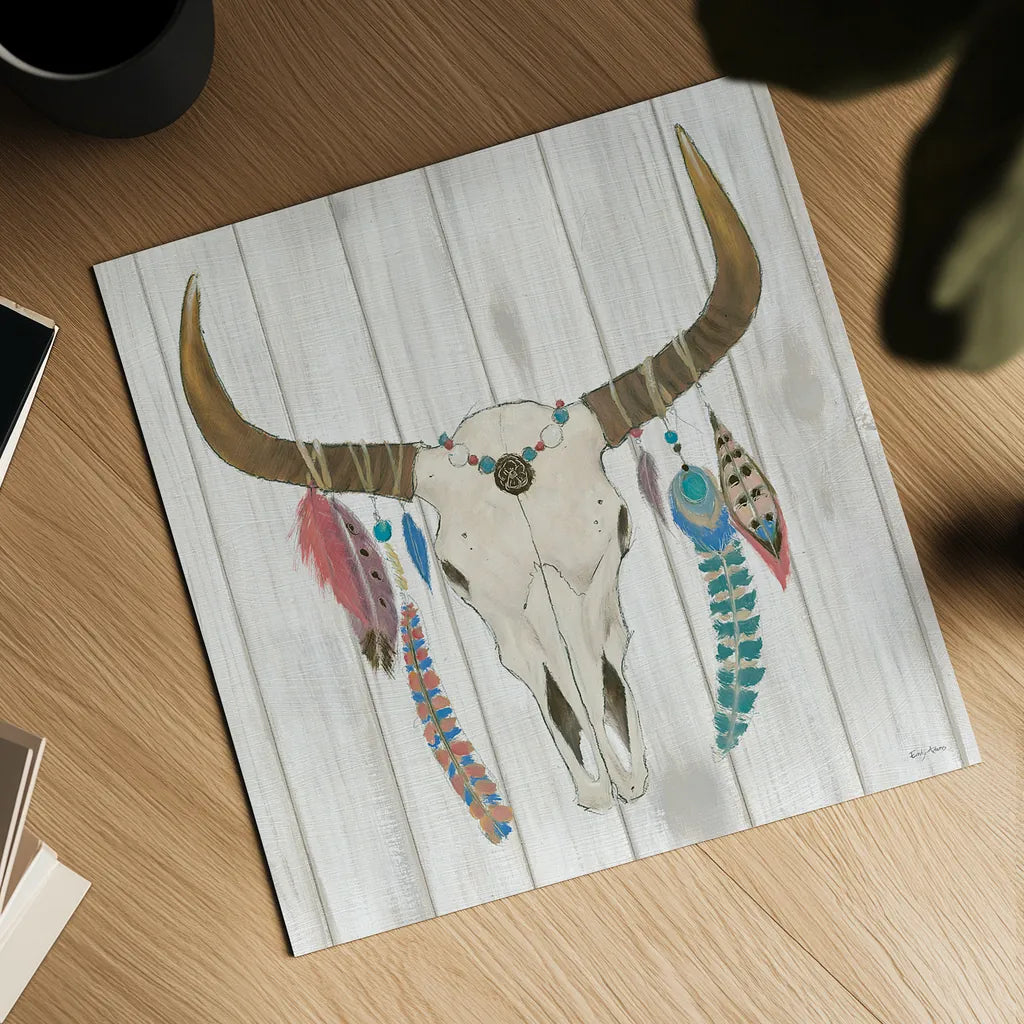 Bohemian Rising I no Border by Emily Adams. Shown as a detailed flat fine art print, highlighting archival giclee quality. Available as an archival giclee rolled canvas, fine art paper, or poster print. SKU 22975a.