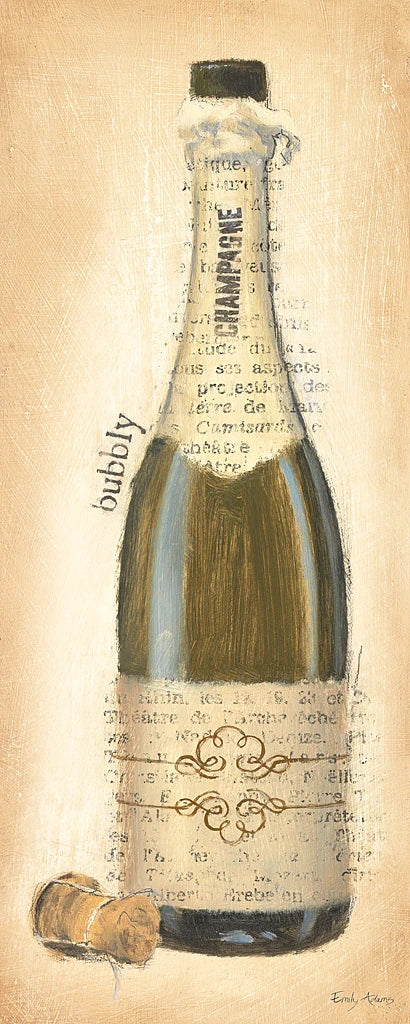 Bubbly Champagne Bottle by Emily Adams
