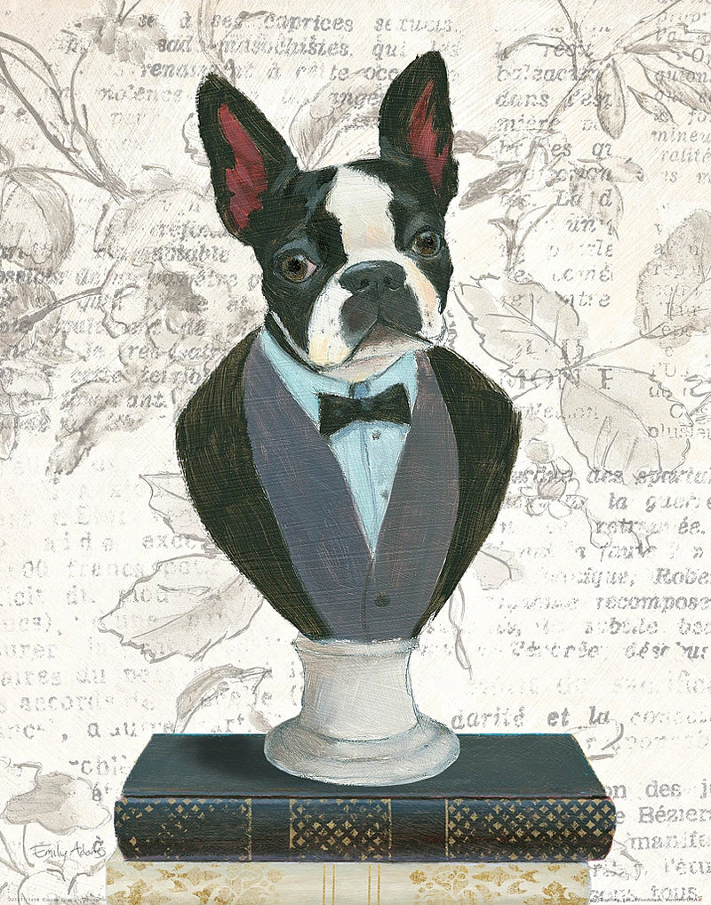 Canine Couture Newsprint I by Emily Adams