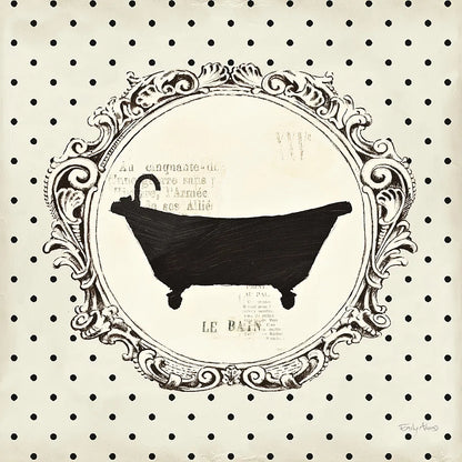 Cartouche Bath by Emily Adams. SKU 11965a. Archival Giclee Fine art print for wall decor.