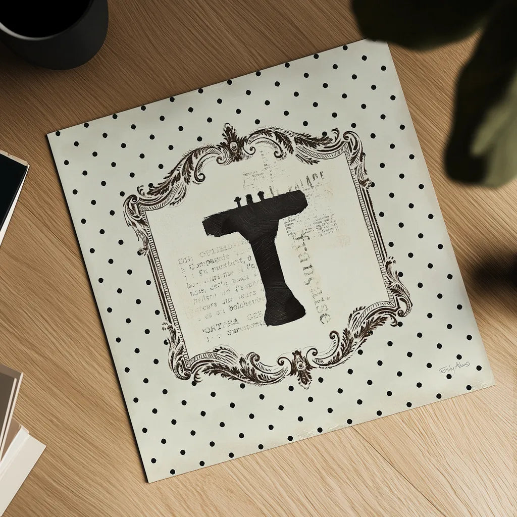 Cartouche Sink by Emily Adams. Shown as a detailed flat fine art print, highlighting archival giclee quality. Available as an archival giclee rolled canvas, fine art paper, or poster print. SKU 11966a.