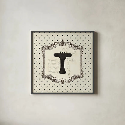 Cartouche Sink by Emily Adams. Shown in a sleek black glass frame for a contemporary gallery look. Available as an archival giclee rolled canvas, fine art paper, or poster print. SKU 11966a.