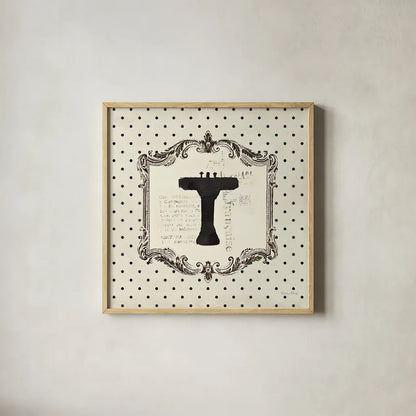 Cartouche Sink by Emily Adams. Shown in a natural wood glass frame for a timeless modern aesthetic. Available as an archival giclee rolled canvas, fine art paper, or poster print. SKU 11966a.
