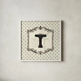 Cartouche Sink by Emily Adams. Shown in a crisp white glass frame for a clean and minimalist style. Available as an archival giclee rolled canvas, fine art paper, or poster print. SKU 11966a.