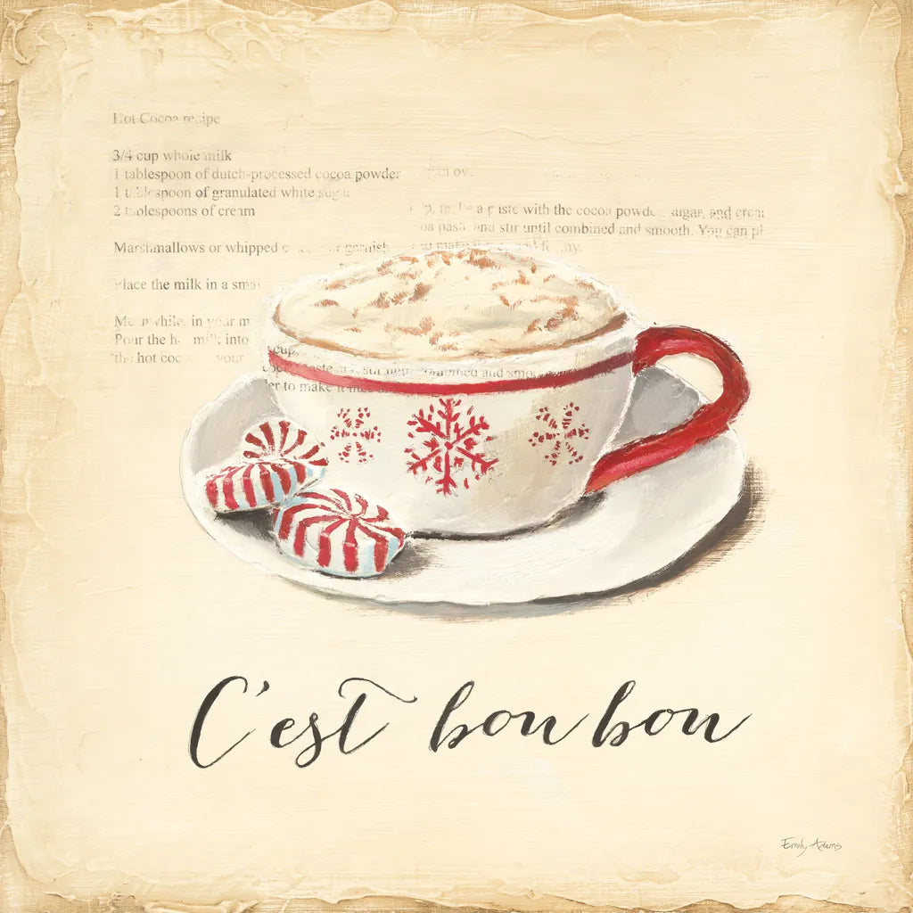 Cest Bon Bon by Emily Adams. SKU 19054a. Archival Giclee Fine art print for wall decor.