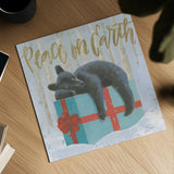 Christmas Critters Bright II by Emily Adams. Shown as a detailed flat fine art print, highlighting archival giclee quality. Available as an archival giclee rolled canvas, fine art paper, or poster print. SKU 49190a.