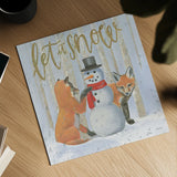 Christmas Critters Bright III by Emily Adams. Shown as a detailed flat fine art print, highlighting archival giclee quality. Available as an archival giclee rolled canvas, fine art paper, or poster print. SKU 49191a.