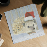 Christmas Critters Bright IX by Emily Adams. Shown as a detailed flat fine art print, highlighting archival giclee quality. Available as an archival giclee rolled canvas, fine art paper, or poster print. SKU 49197a.