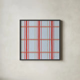 Christmas Critters Bright Pattern VA by Emily Adams. Shown in a sleek black glass frame for a contemporary gallery look. Available as an archival giclee rolled canvas, fine art paper, or poster print. SKU 49208a.