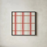 Christmas Critters Bright Pattern VB by Emily Adams. Shown in a sleek black glass frame for a contemporary gallery look. Available as an archival giclee rolled canvas, fine art paper, or poster print. SKU 49209a.