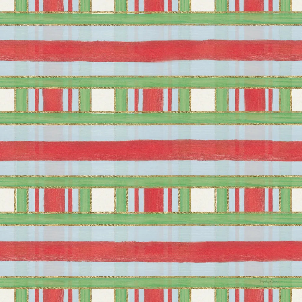 Christmas Critters Bright Pattern VIB by Emily Adams. SKU 49211a. Archival Giclee Fine art print for wall decor.