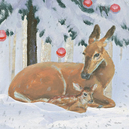 Christmas Critters Bright VIII by Emily Adams. SKU 49196a. Archival Giclee Fine art print for wall decor.