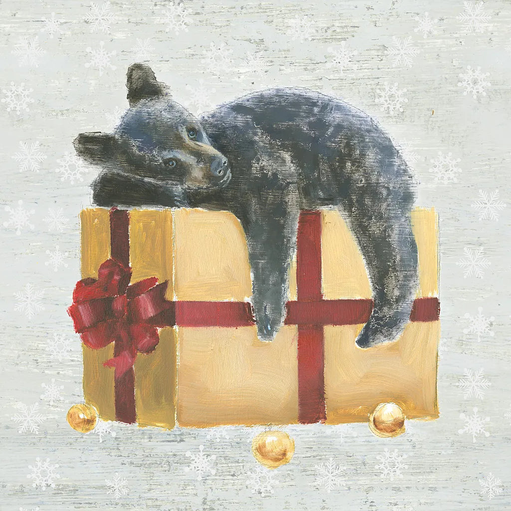 Christmas Critters III by Emily Adams. SKU 29327a. Archival Giclee Fine art print for wall decor.