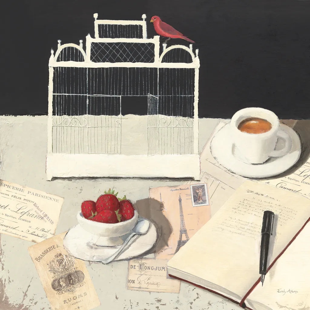 Correspondence Square by Emily Adams. SKU 34645a. Archival Giclee Fine art print for wall decor.