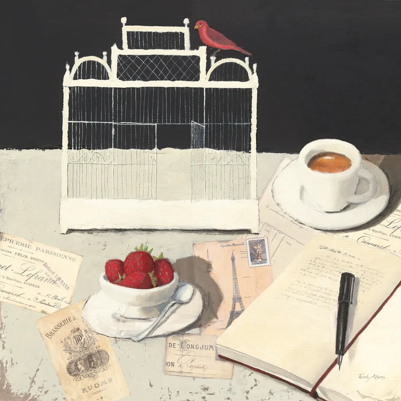 Correspondence Square by Emily Adams. SKU 34645a. Archival Giclee Fine art print for wall decor.