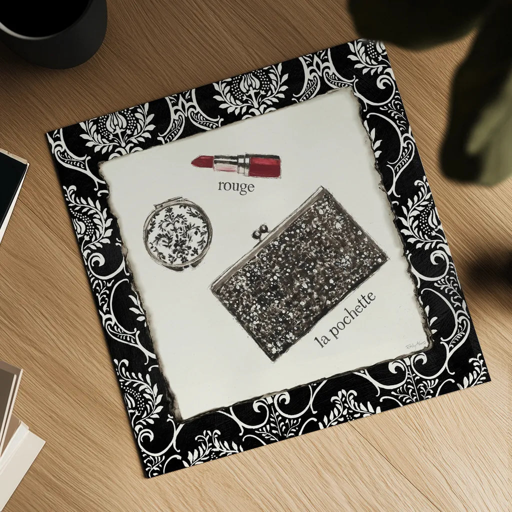 Cosmetique II by Emily Adams. Shown as a detailed flat fine art print, highlighting archival giclee quality. Available as an archival giclee rolled canvas, fine art paper, or poster print. SKU 11263a.