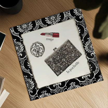 Cosmetique II by Emily Adams. Shown as a detailed flat fine art print, highlighting archival giclee quality. Available as an archival giclee rolled canvas, fine art paper, or poster print. SKU 11263a.