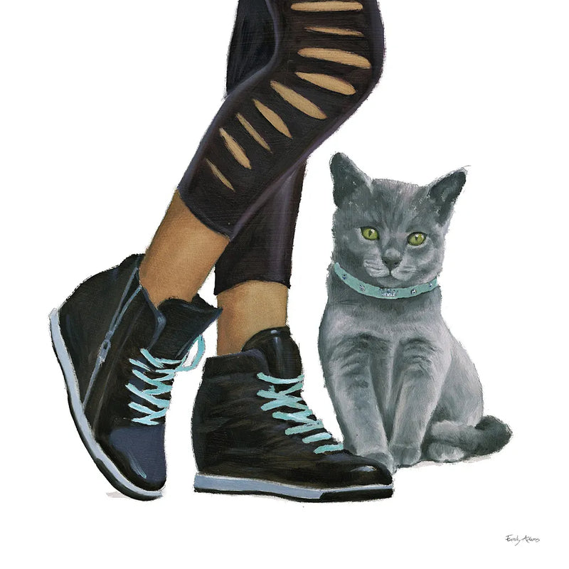 Cutie Kitties V by Emily Adams. SKU 44467a. Archival Giclee Fine art print for wall decor.