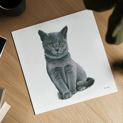 Cutie Kitties VI by Emily Adams. Shown as a detailed flat fine art print, highlighting archival giclee quality. Available as an archival giclee rolled canvas, fine art paper, or poster print. SKU 44468a.