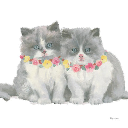 Cutie Kitties VIII by Emily Adams. SKU 44470a. Archival Giclee Fine art print for wall decor.