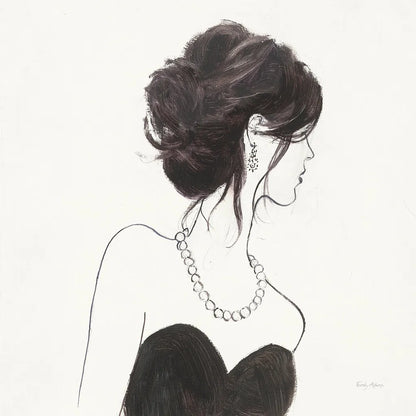 Elegance II Head Element by Emily Adams. SKU 34656a. Archival Giclee Fine art print for wall decor.