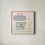 Elegance is the Only Beauty that Never Fades by Emily Adams. Shown in a natural wood glass frame for a timeless modern aesthetic. Available as an archival giclee rolled canvas, fine art paper, or poster print. SKU 30587a.