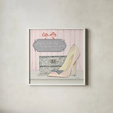 Elegance is the Only Beauty that Never Fades by Emily Adams. Shown in a crisp white glass frame for a clean and minimalist style. Available as an archival giclee rolled canvas, fine art paper, or poster print. SKU 30587a.