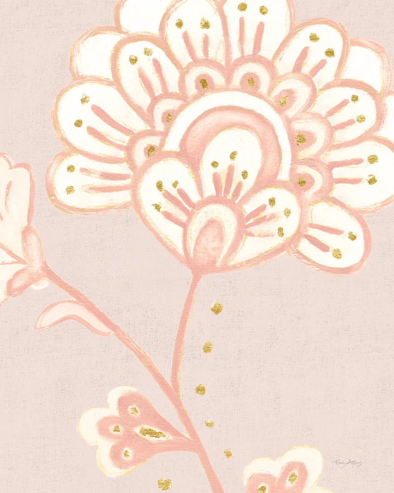 Flora Chinoiserie III Textured Terra by Emily Adams