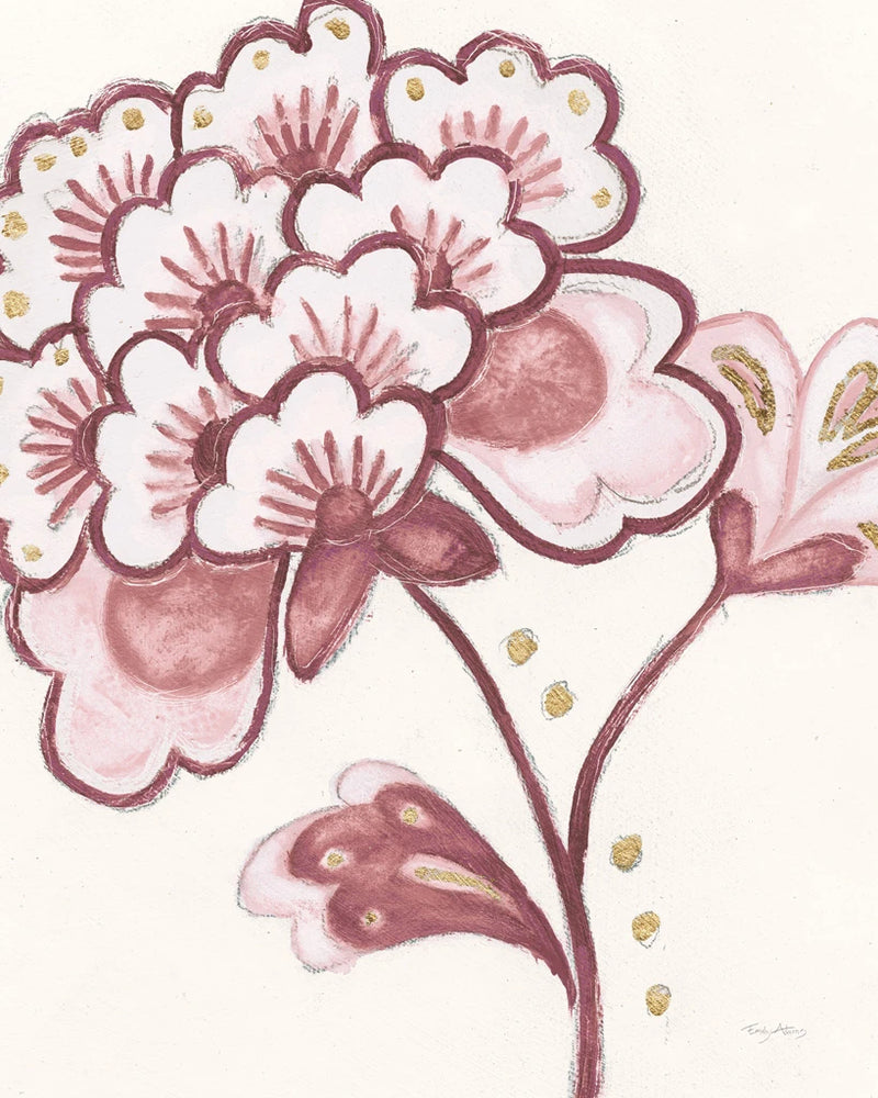 Flora Chinoiserie IV Pink by Emily Adams