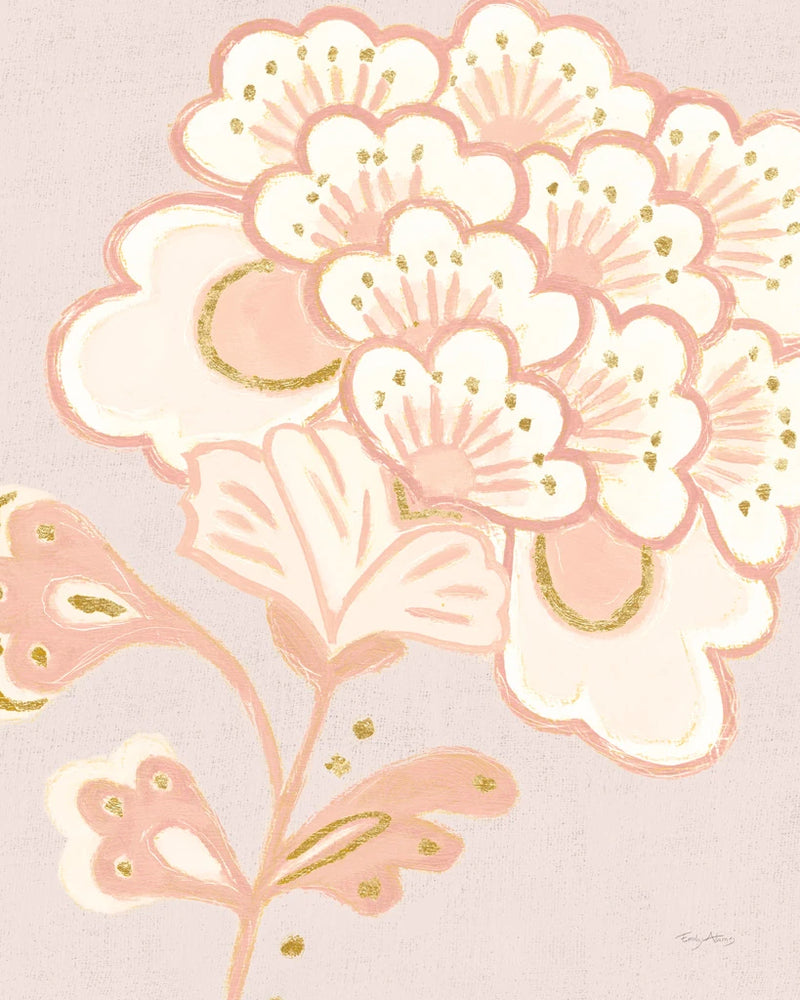 Flora Chinoiserie V Textured Terra by Emily Adams