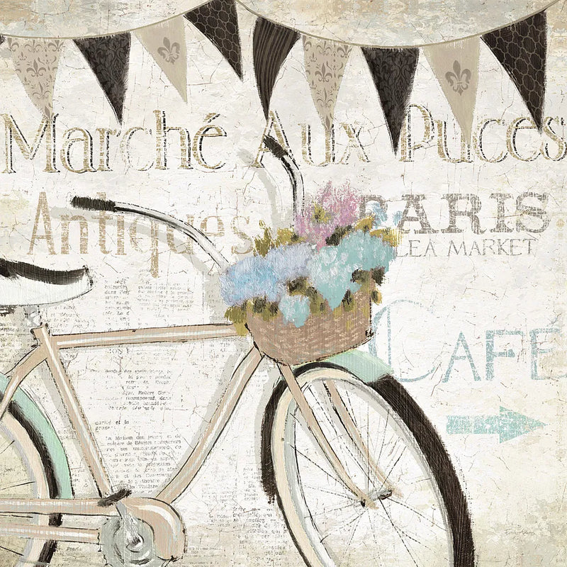 French Flea Market I by Emily Adams. SKU 13484a. Archival Giclee Fine art print for wall decor.