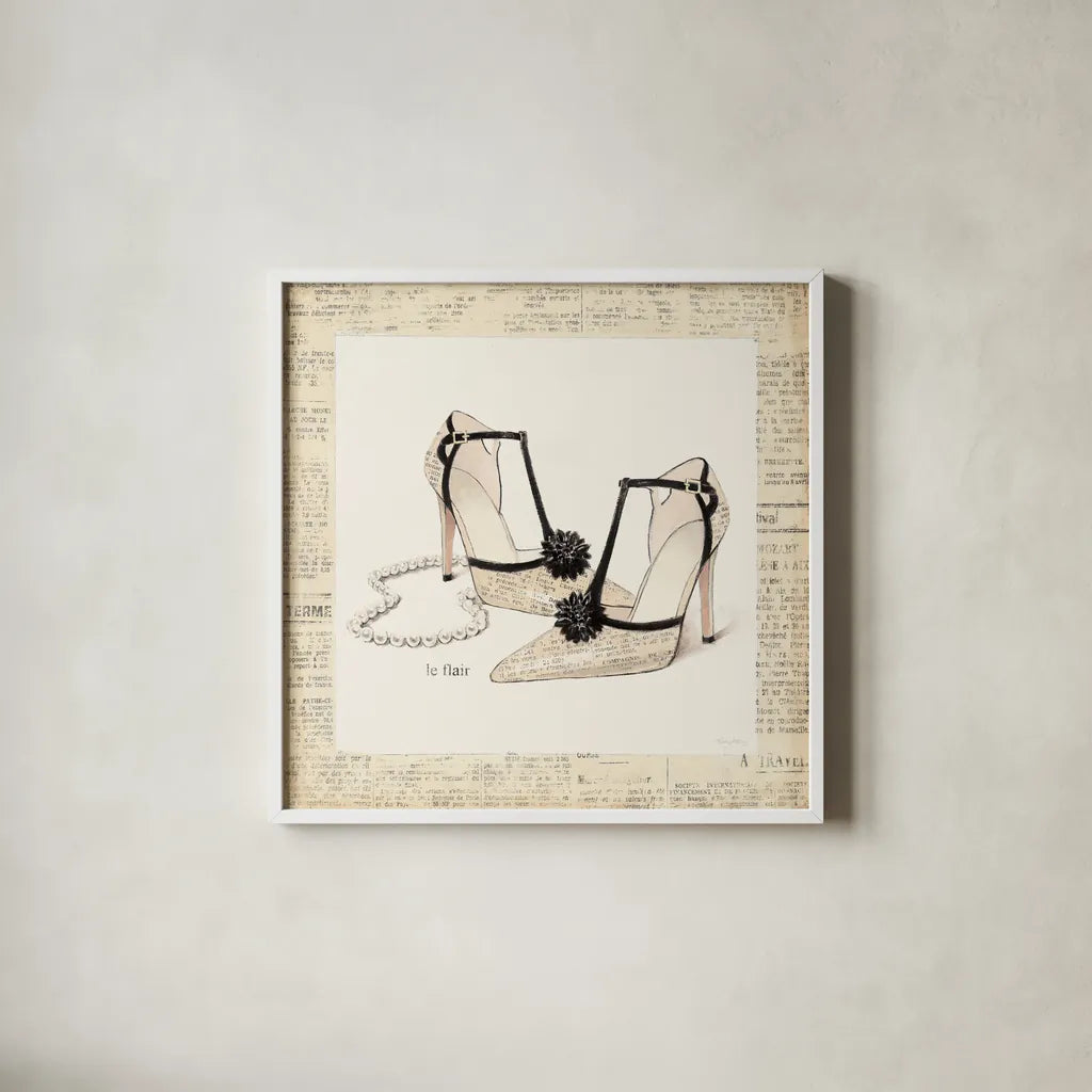From Emilys Closet I Square by Emily Adams. Shown in a crisp white glass frame for a clean and minimalist style. Available as an archival giclee rolled canvas, fine art paper, or poster print. SKU 11039a.