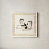 From Emilys Closet I Square by Emily Adams. Shown in a crisp white glass frame for a clean and minimalist style. Available as an archival giclee rolled canvas, fine art paper, or poster print. SKU 11039a.