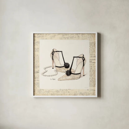 From Emilys Closet I Square by Emily Adams. Shown in a crisp white glass frame for a clean and minimalist style. Available as an archival giclee rolled canvas, fine art paper, or poster print. SKU 11039a.