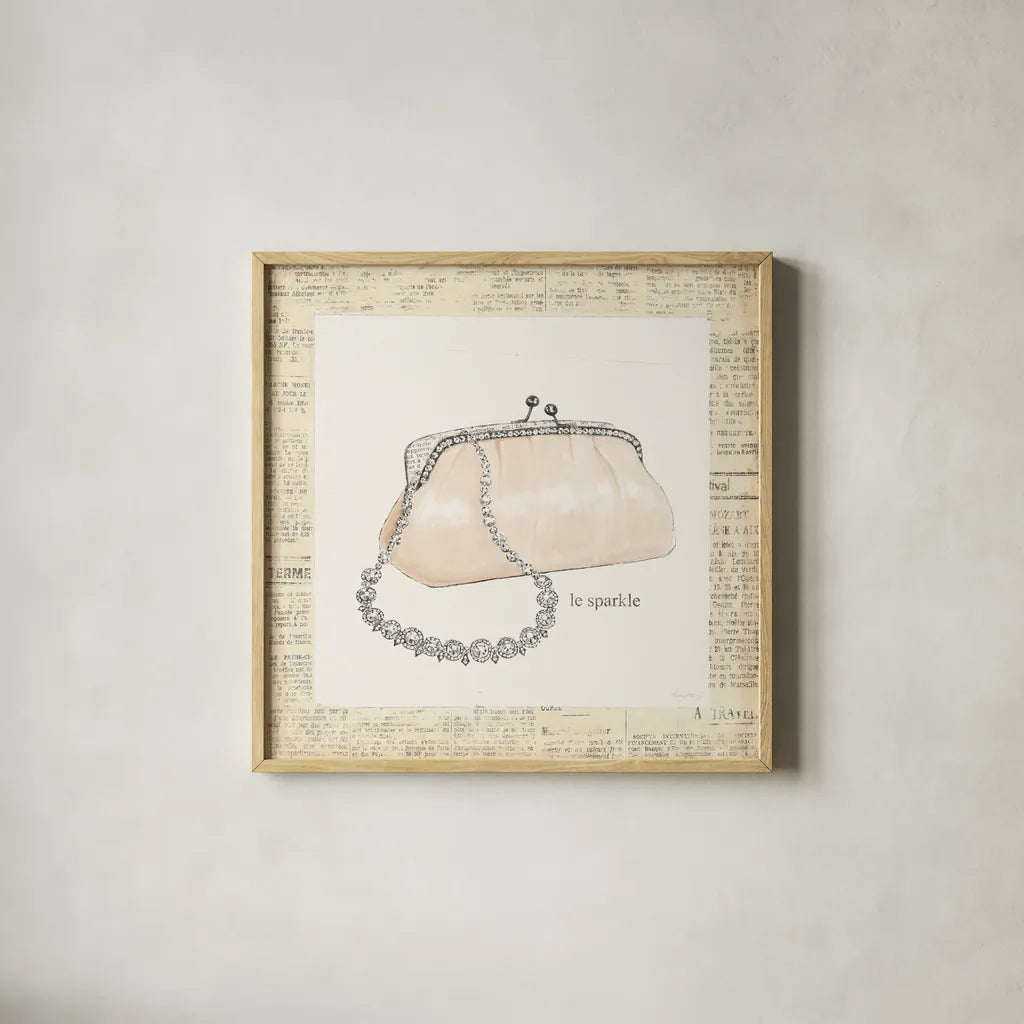 From Emilys Closet II Square by Emily Adams. Shown in a natural wood glass frame for a timeless modern aesthetic. Available as an archival giclee rolled canvas, fine art paper, or poster print. SKU 11040a.