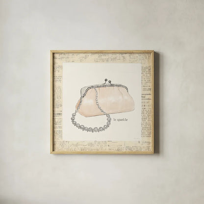 From Emilys Closet II Square by Emily Adams. Shown in a natural wood glass frame for a timeless modern aesthetic. Available as an archival giclee rolled canvas, fine art paper, or poster print. SKU 11040a.
