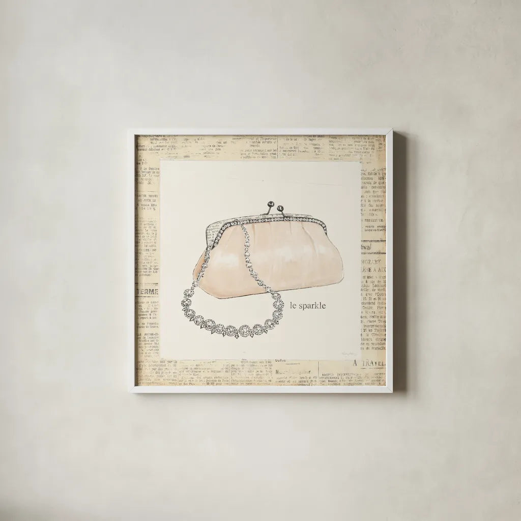 From Emilys Closet II Square by Emily Adams. Shown in a crisp white glass frame for a clean and minimalist style. Available as an archival giclee rolled canvas, fine art paper, or poster print. SKU 11040a.