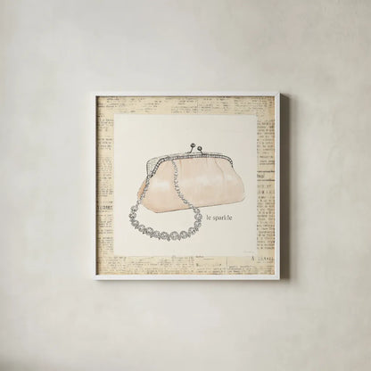 From Emilys Closet II Square by Emily Adams. Shown in a crisp white glass frame for a clean and minimalist style. Available as an archival giclee rolled canvas, fine art paper, or poster print. SKU 11040a.