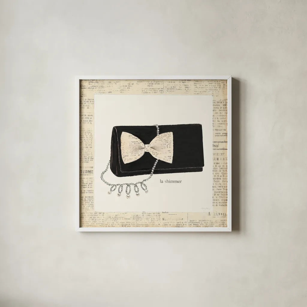 From Emilys Closet III Square by Emily Adams. Shown in a crisp white glass frame for a clean and minimalist style. Available as an archival giclee rolled canvas, fine art paper, or poster print. SKU 11041a.