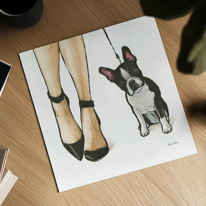 Furry Fashion Friends II by Emily Adams. Shown as a detailed flat fine art print, highlighting archival giclee quality. Available as an archival giclee rolled canvas, fine art paper, or poster print. SKU 37318a.