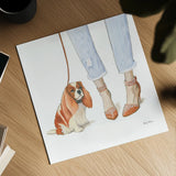 Furry Fashion Friends IV by Emily Adams. Shown as a detailed flat fine art print, highlighting archival giclee quality. Available as an archival giclee rolled canvas, fine art paper, or poster print. SKU 37320a.